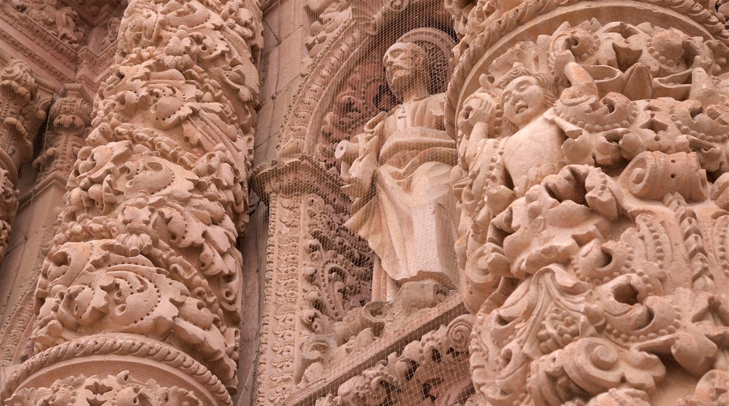 Zacatecas Cathedral which includes heritage elements