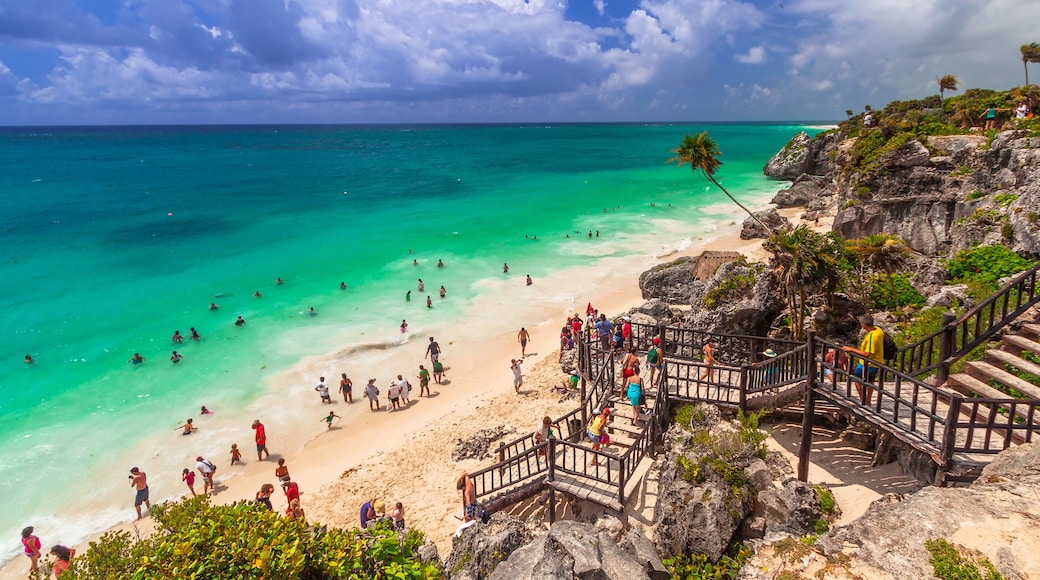 Beautiful beach of Tulum in Mexico