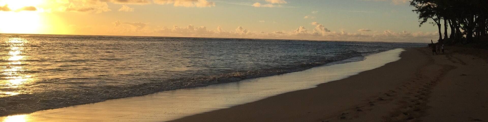 Beautiful beach at kokololi state park in Oahu
