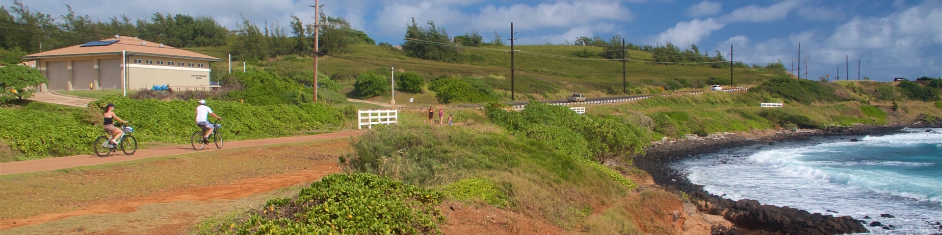 Ke Ala Hele Makalae East Shore Beach Path featuring general coastal views, rocky coastline and cycling