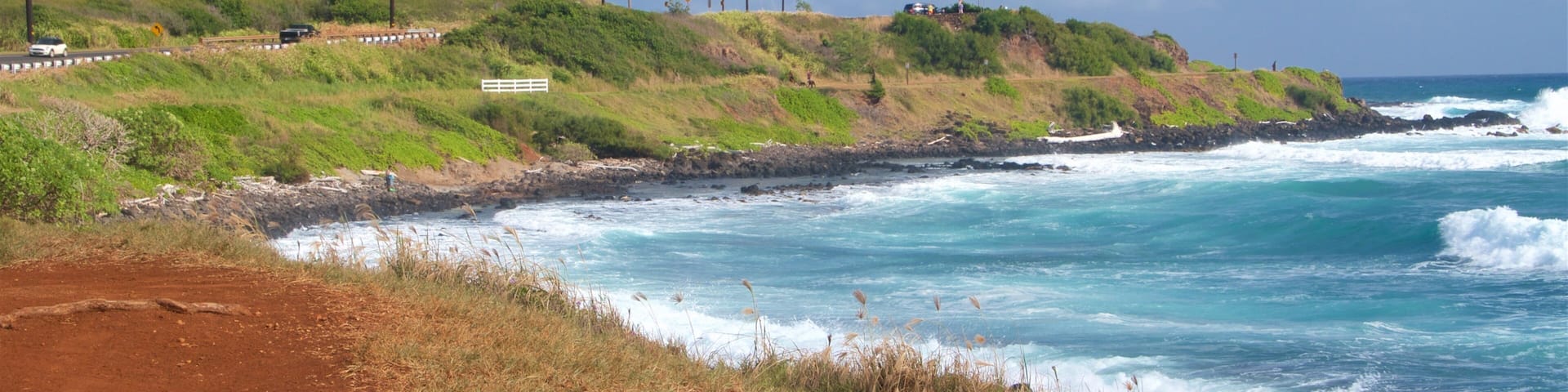 Ke Ala Hele Makalae East Shore Beach Path which includes general coastal views, surf and rugged coastline