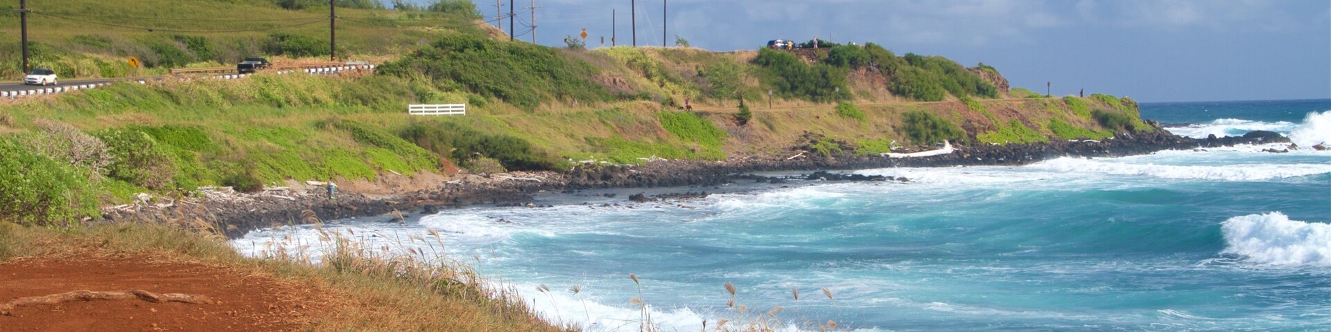 Ke Ala Hele Makalae East Shore Beach Path which includes general coastal views, surf and rugged coastline