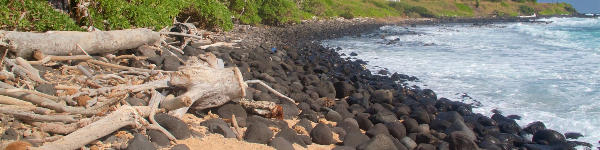 Ke Ala Hele Makalae East Shore Beach Path which includes general coastal views, rocky coastline and a pebble beach