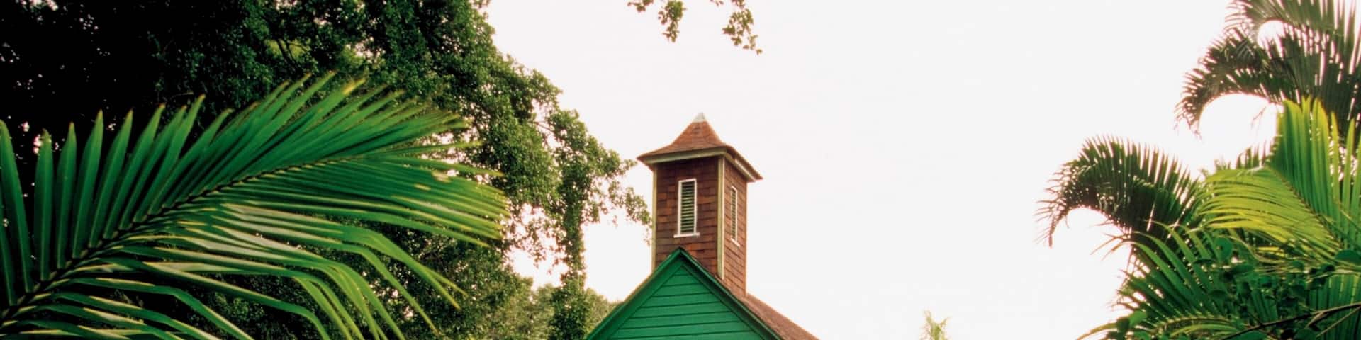 Facade of Ho'omau Congregational Church, Palapal, Maui, Hawaii, USA