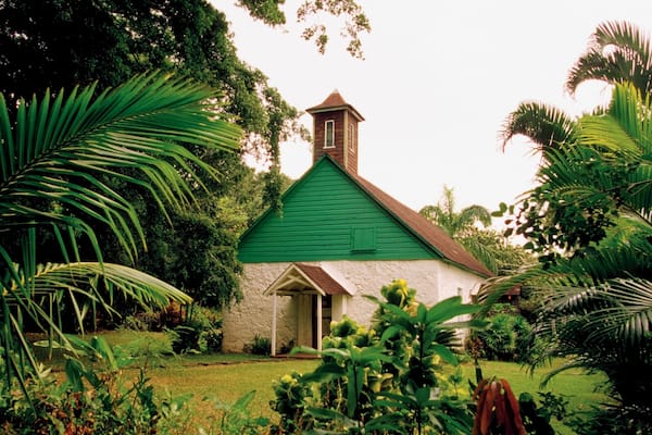 Facade of Ho'omau Congregational Church, Palapal, Maui, Hawaii, USA