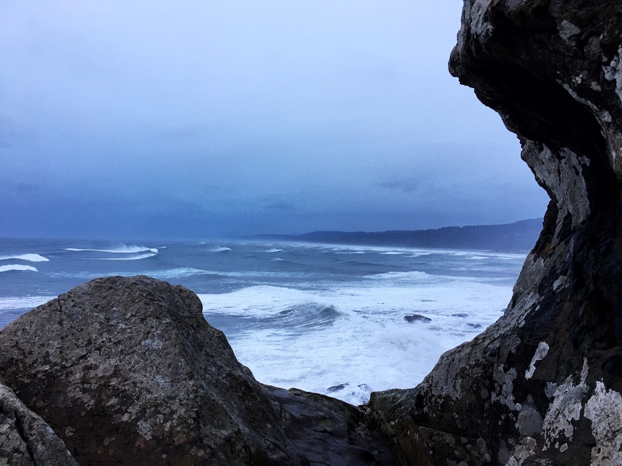 From wedding rock when the surf was high. Patrick’s Point entry is $8 per car, $7 for seniors to drive into the park.