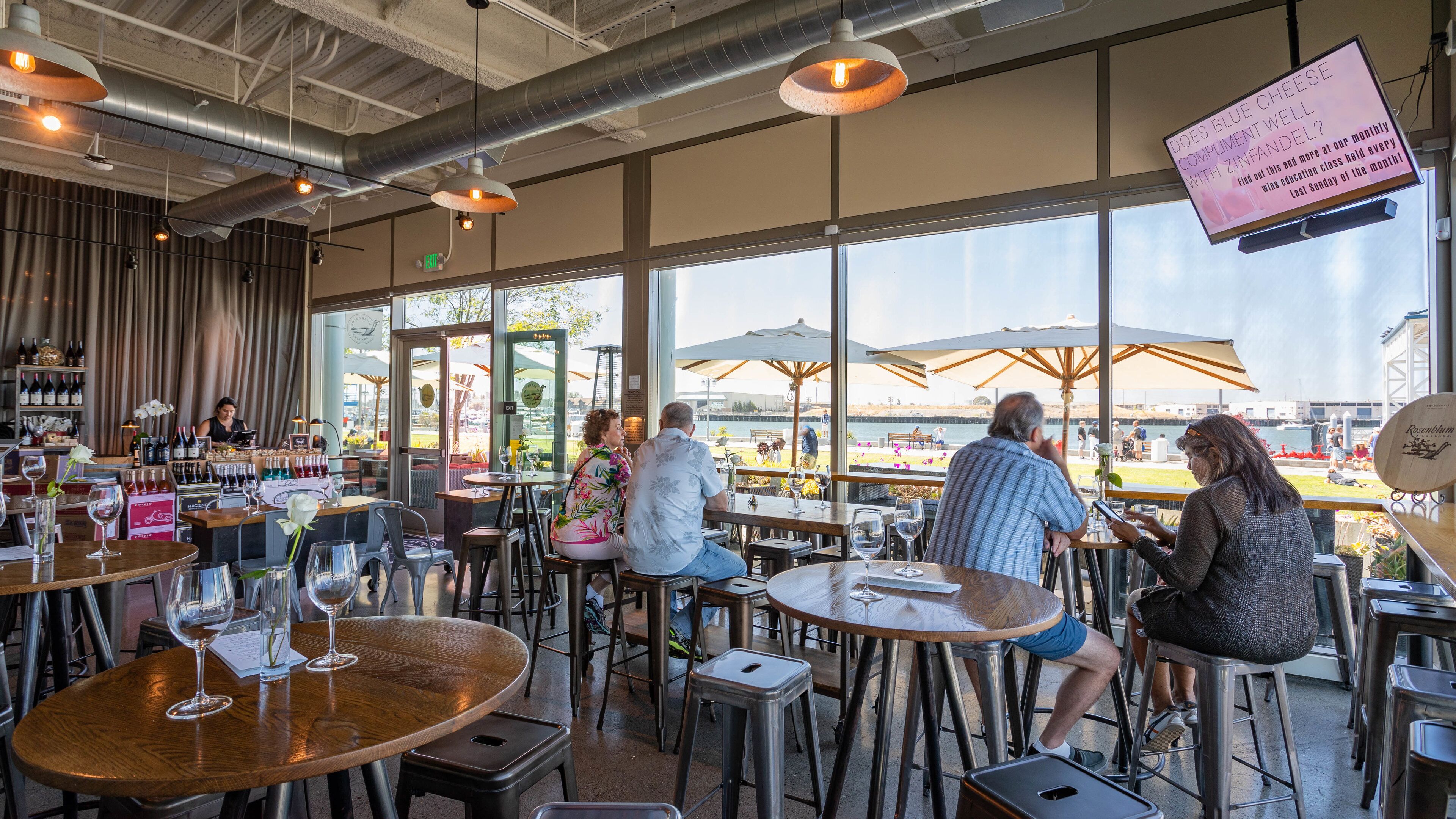 Rosenblum Cellars which includes a bar and interior views