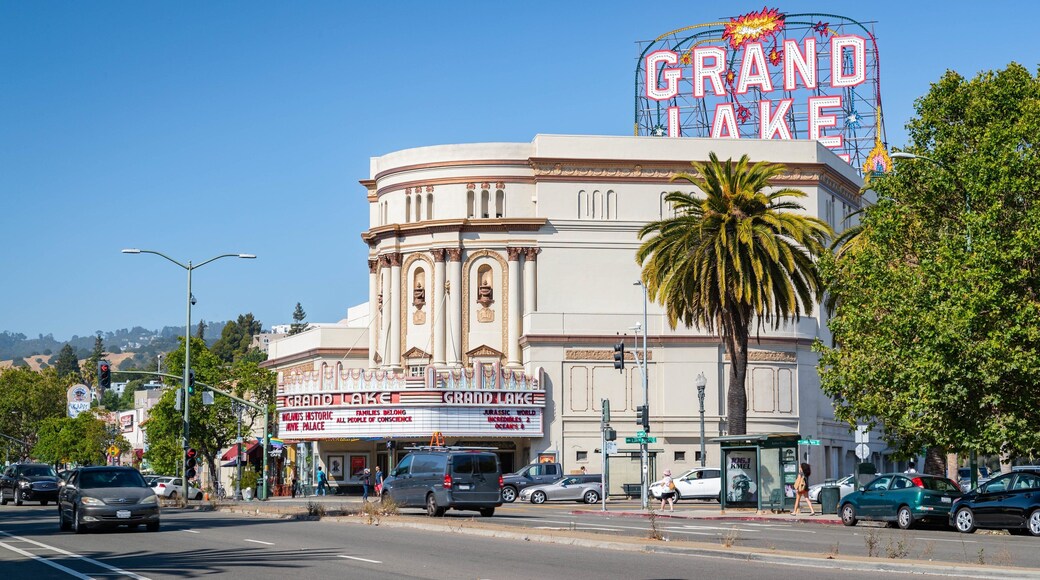 Grand Lake Theater featuring signage