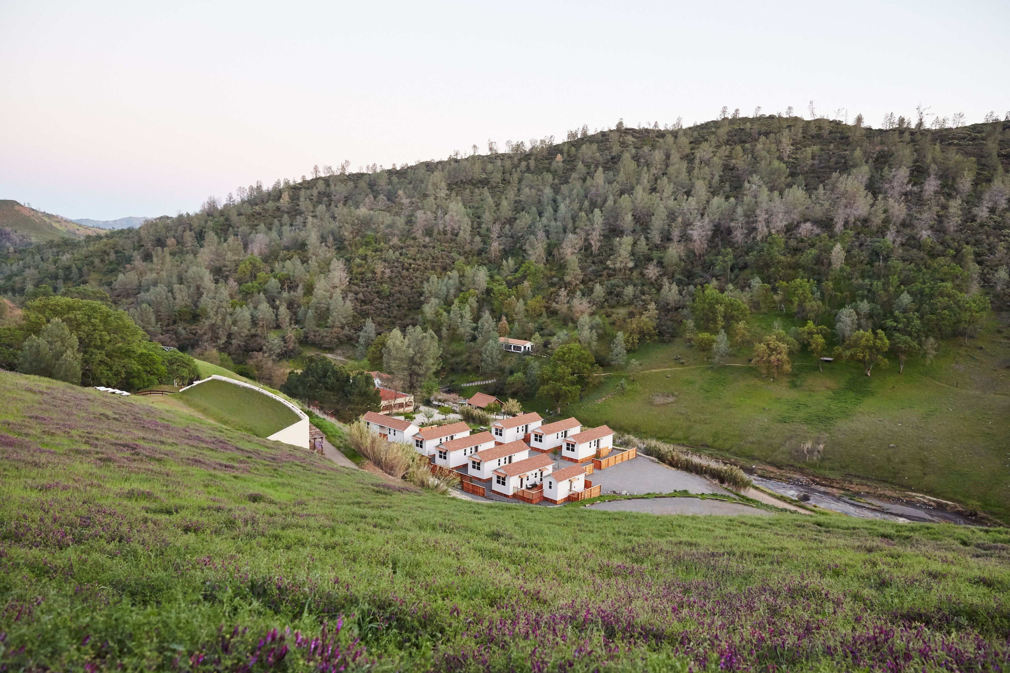 Group of tiny houses on lot