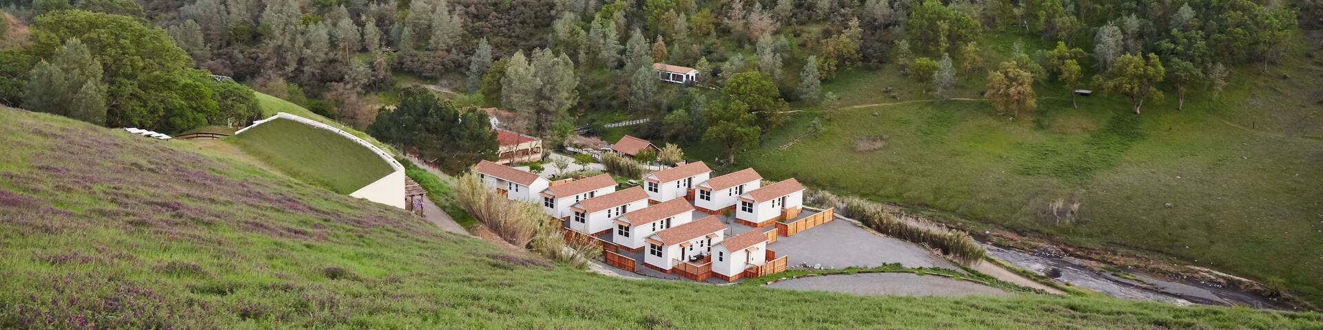 Group of tiny houses on lot