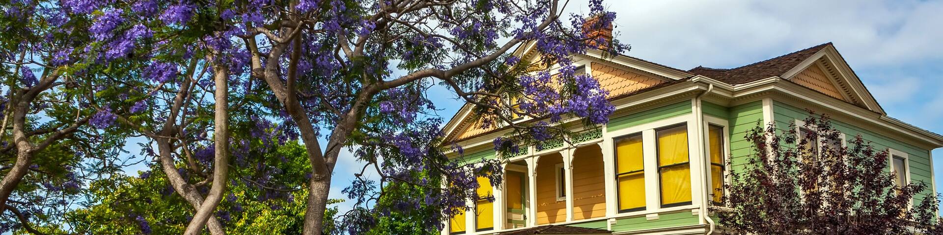 Historic house at Old Town Heritage Park,San Diego, California,USA.