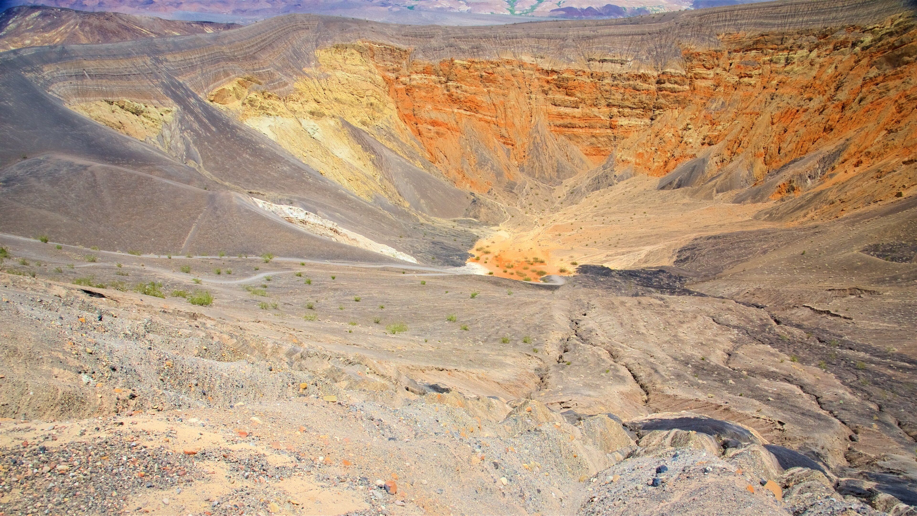 Death Valley featuring desert views, a gorge or canyon and tranquil scenes