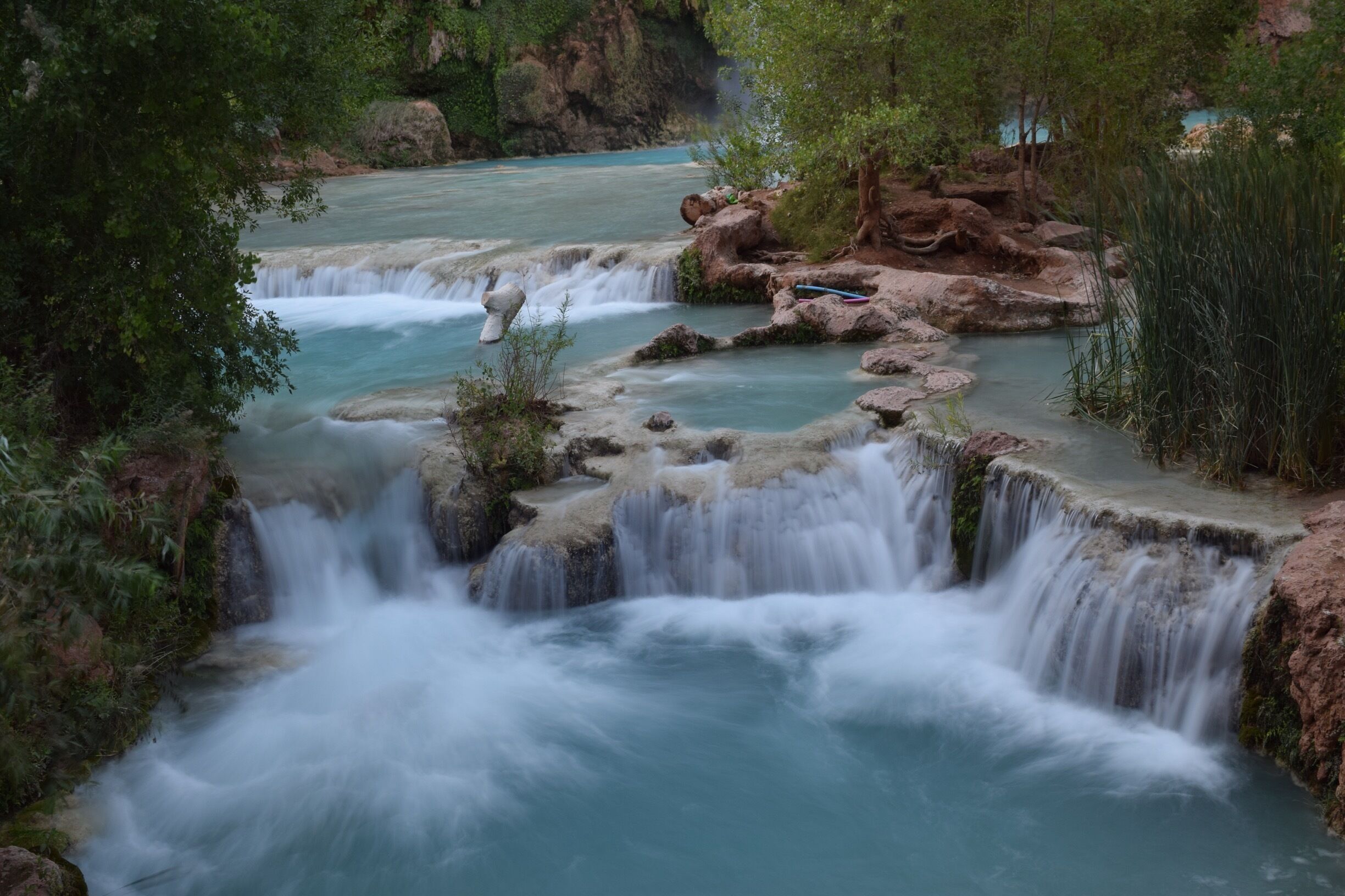 The cascades of pools at Havasu Falls
