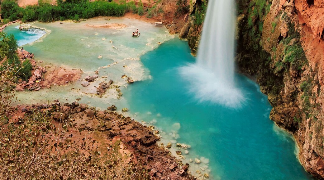 Beautiful waterfall flowing near the Grand Canyon, Arizona