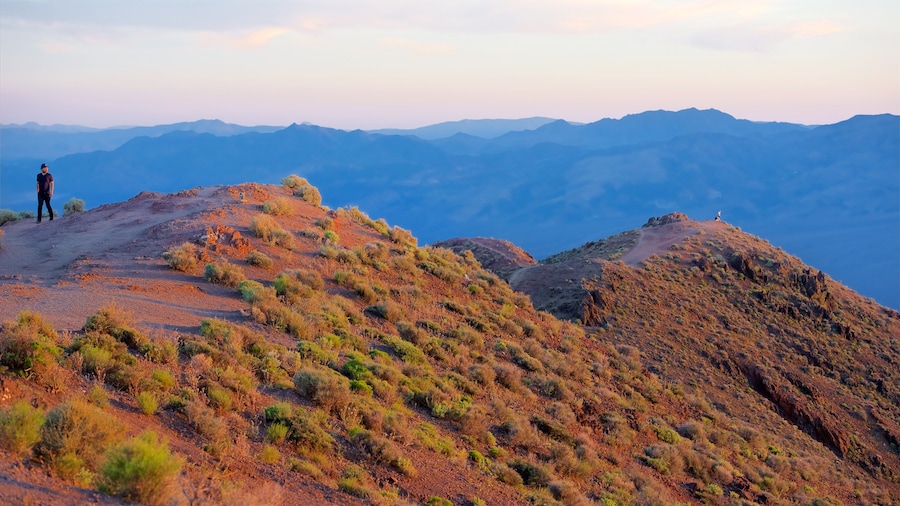 Death Valley showing tranquil scenes, a sunset and landscape views