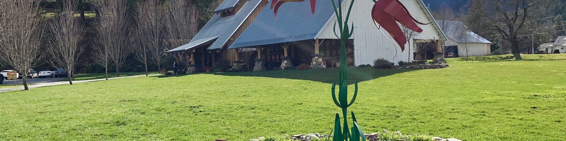 One of about a dozen wineries located here along the Applegate Wine Trail.