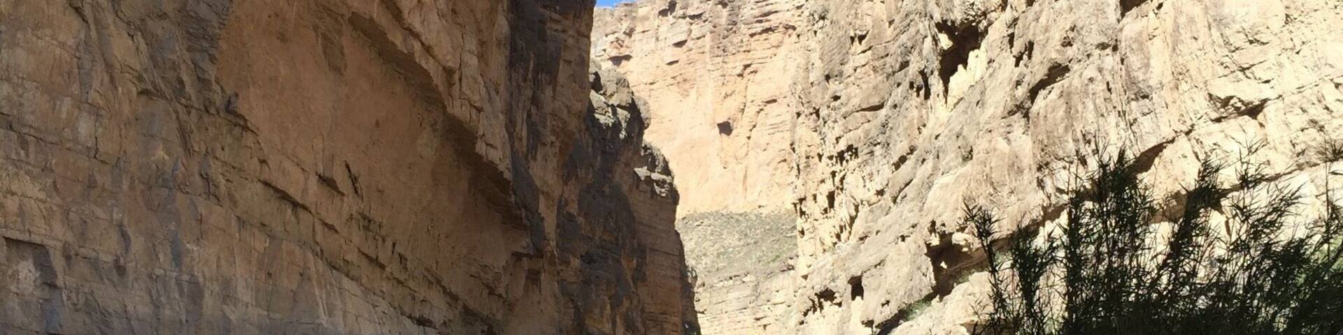 A canyon with a river flowing through it.