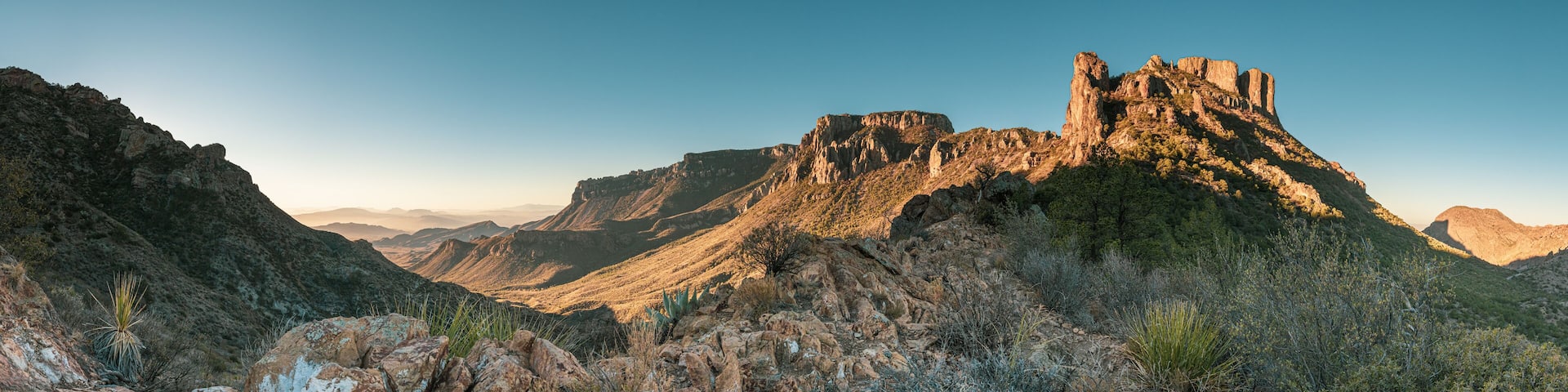 Panorama of Casa Grande Peak From Lost Mine Trail