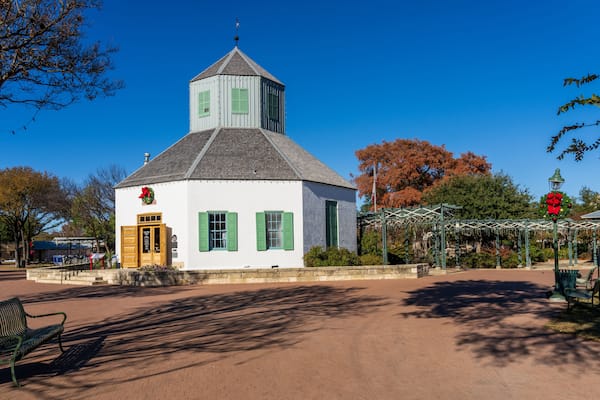 Vereins Kirche rebuilt church now a museum in the historic city of Fredericksburg in Texas