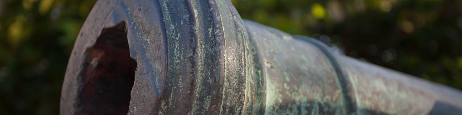Close up of cannon gun photographed in Sharjah