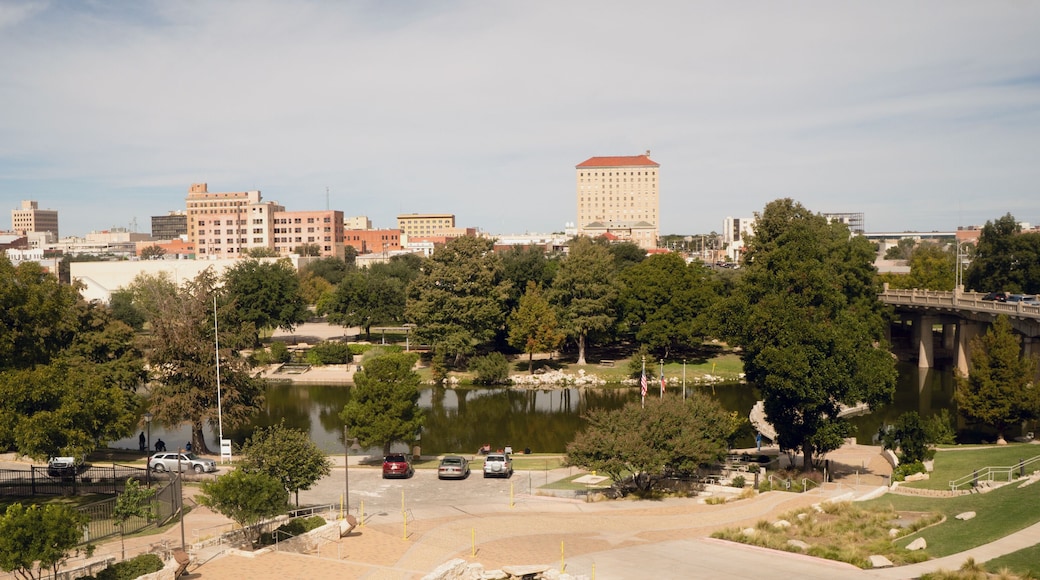 Fall Afternoon Blue Sky San Angelo Texas Downtown City Skyline Riverfront Park