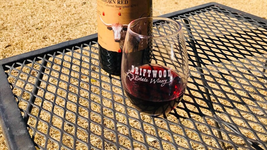 Driftwood Estate Winery. Bring a blanket and have a picnic with a bottle of wine #atx #hillcountry #longhornred