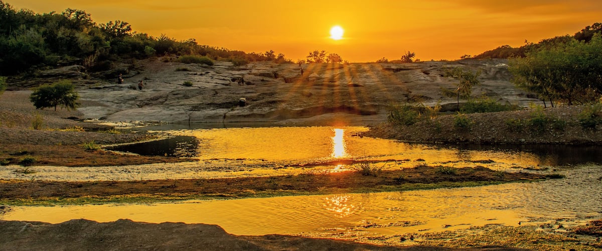 Another photo at Pedernales Falls State Park just as the sun went down! #Sunset #Texas #Nikon #D3400