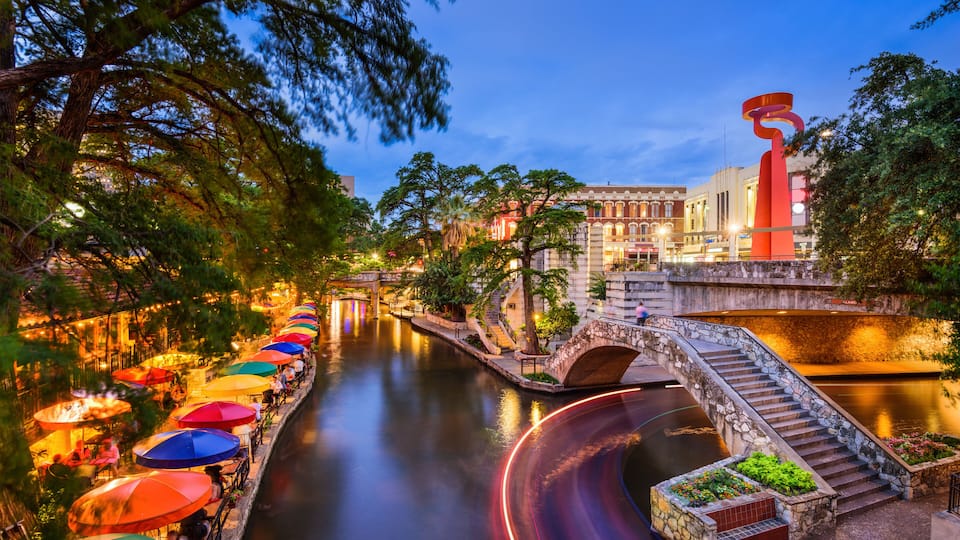San Antonio, Texas, USA cityscape at the River Walk