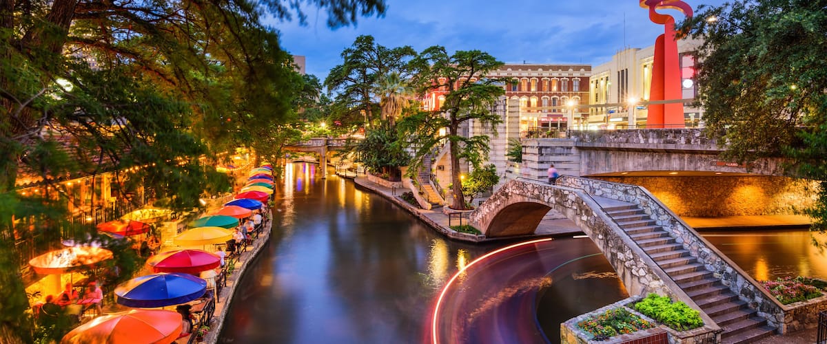 San Antonio, Texas, USA cityscape at the River Walk