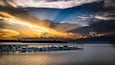 sunset over marine lake grapevine Texas