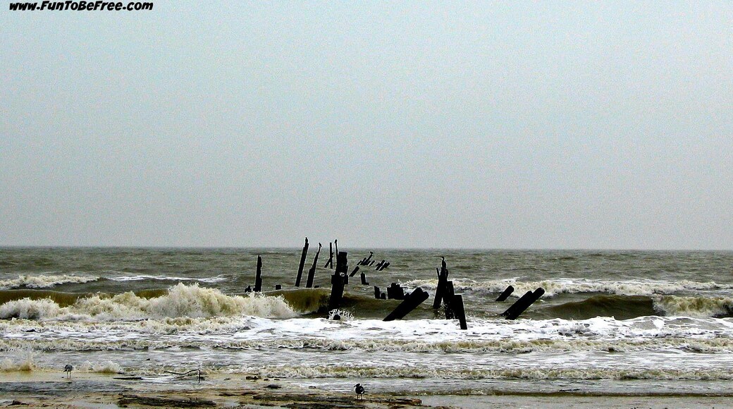 6 months after Hurricane Rita hit the coast of Texas on HWY 87. This use to be a large pier.