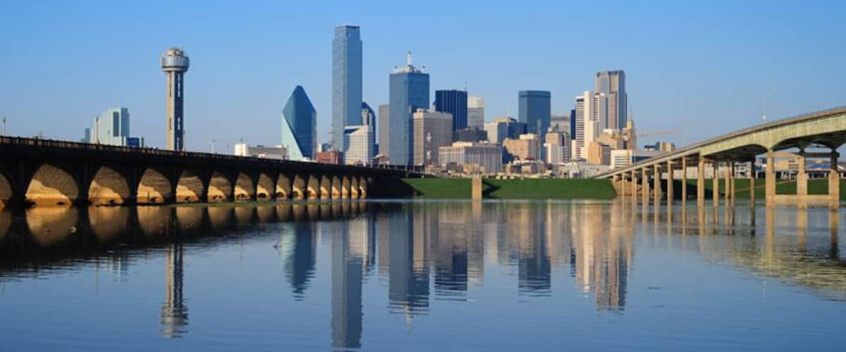 Dallas Trinity River in Flood, Dallas, Texas, USA