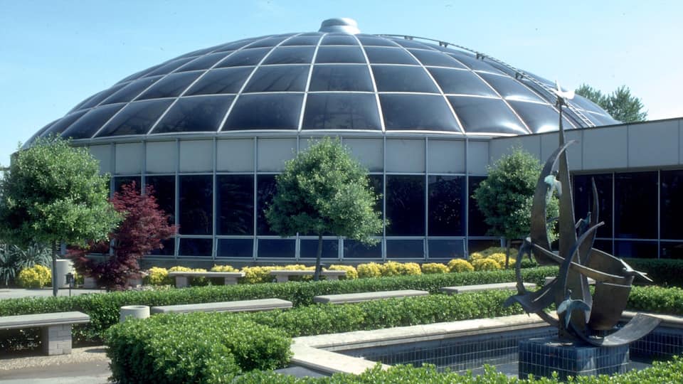Shreveport showing modern architecture and a park