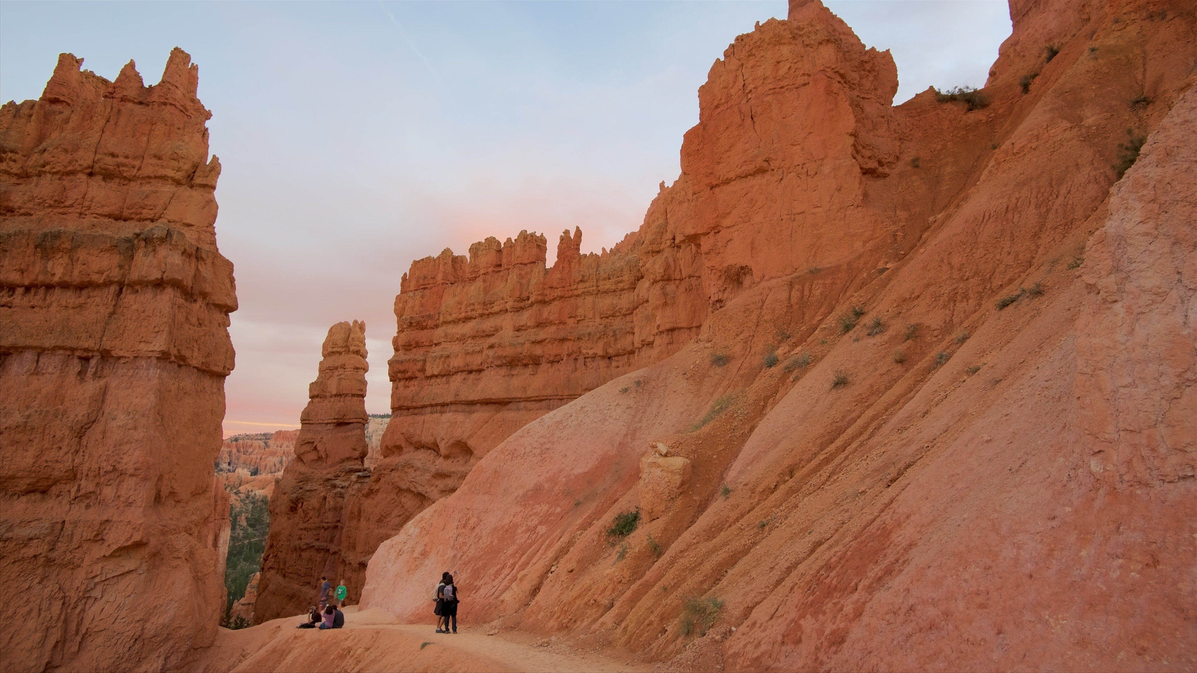 Tropic which includes hiking or walking, tranquil scenes and a gorge or canyon