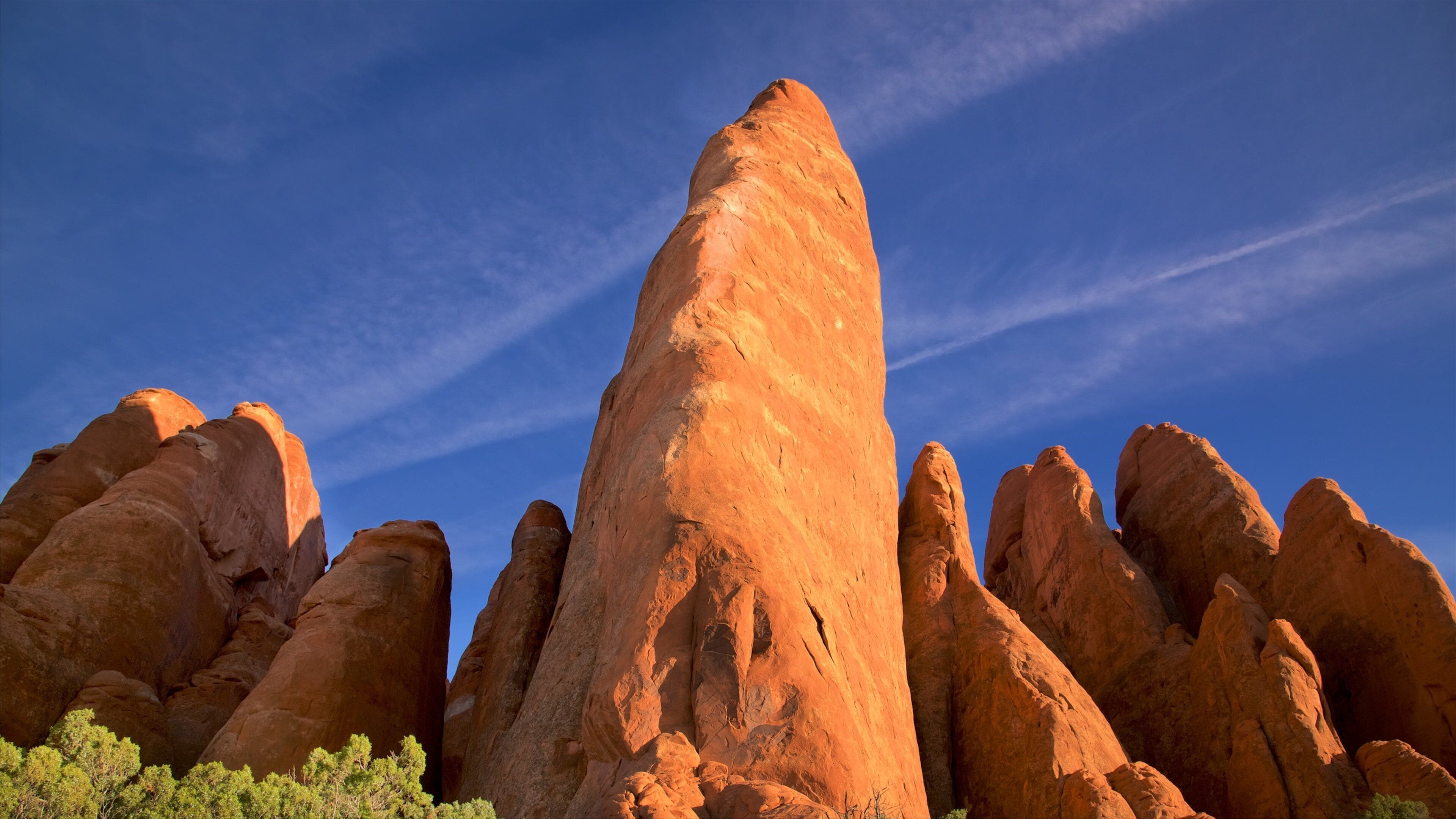 Sand Dune Arch featuring a gorge or canyon