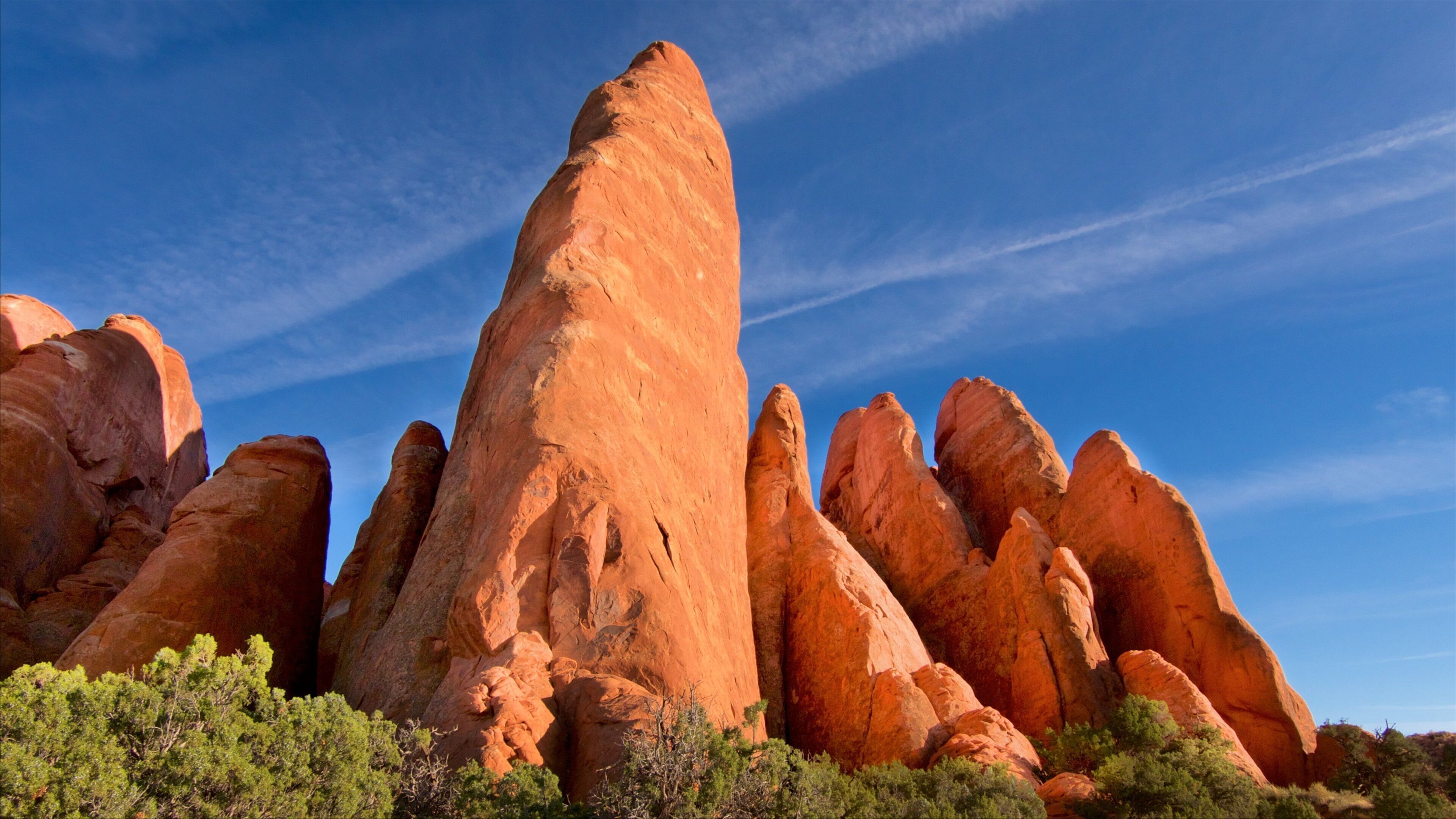 Arches nasjonalpark fasiliteter samt rolig landskap