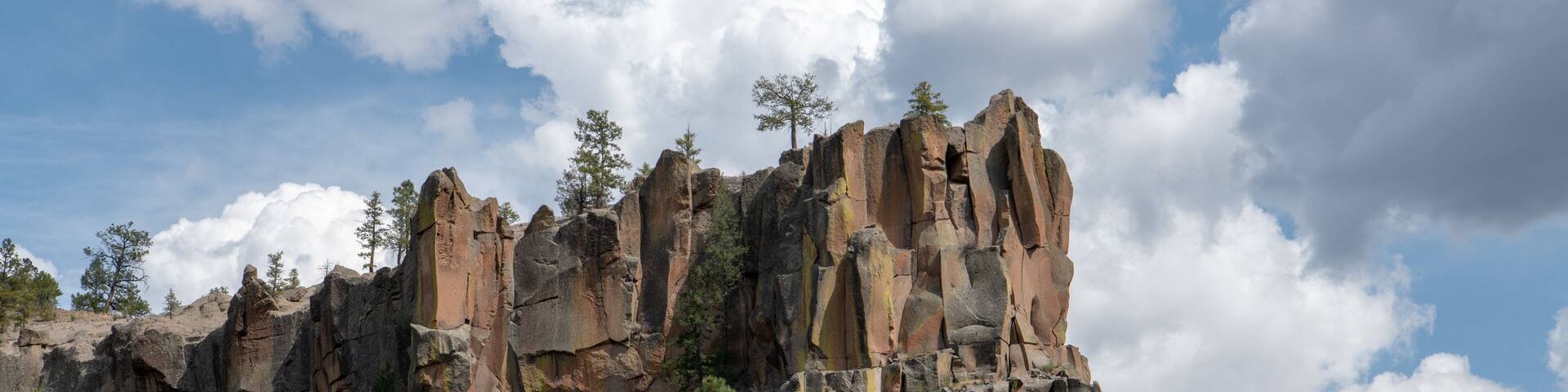 Battleship Rock on the Jemez Mountain Trail National Scenic Byway in New Mexico