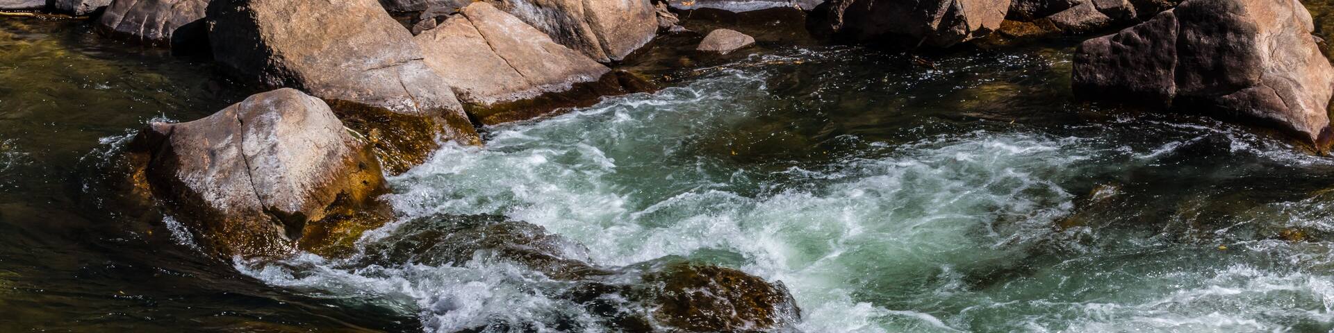 Rapids and Boulders on The Arkansas River, Buena Vista, Colorado, USA