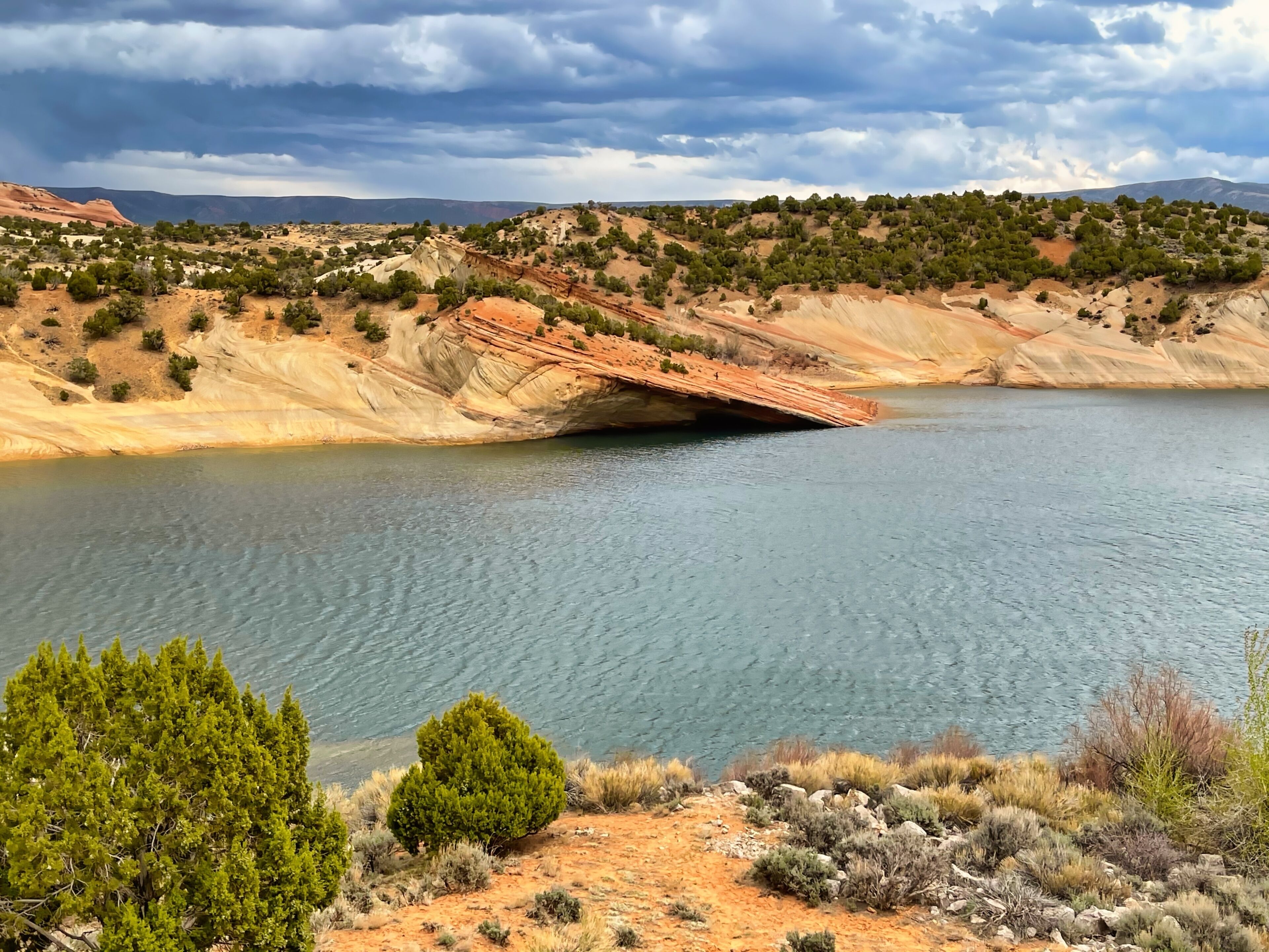 Spring Storm At Red Fleet State Park Near Vernal Utah.