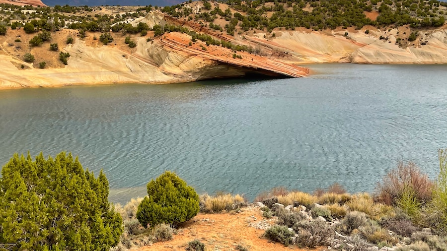 Spring Storm At Red Fleet State Park Near Vernal Utah.