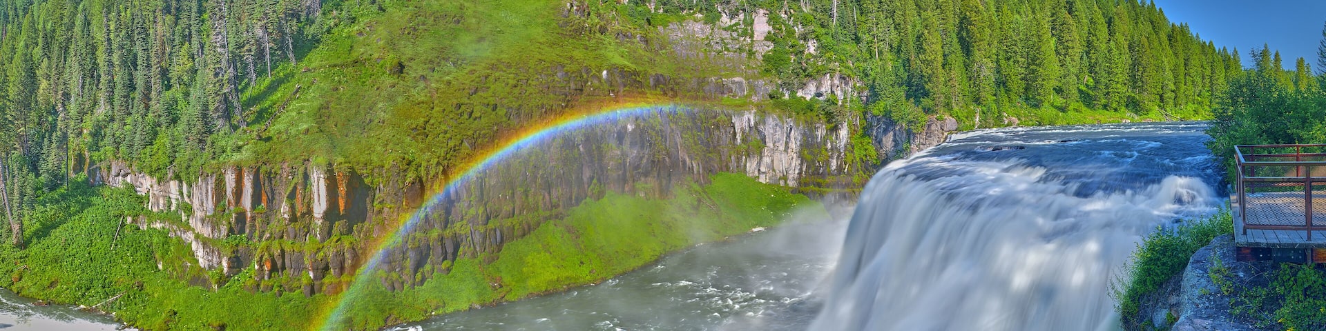 Panorama of Upper Mesa Falls near Ashton, Idaho