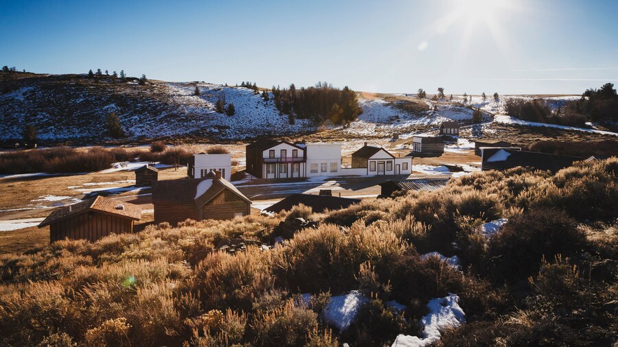 View of ghost town of South Pass City