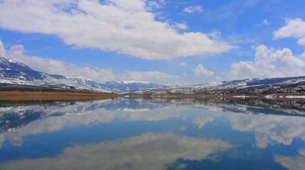 Rare calm spring day on Green Mtn. Reservoir.