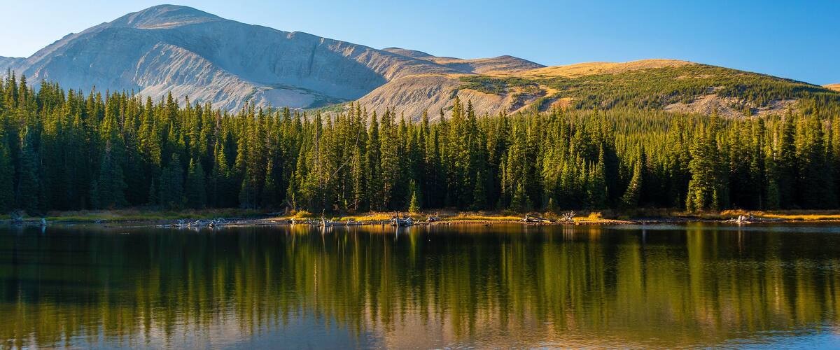 Long Lake in the Brainerd Lake Recreation Area above Ward, Colorado on a Sunny Day