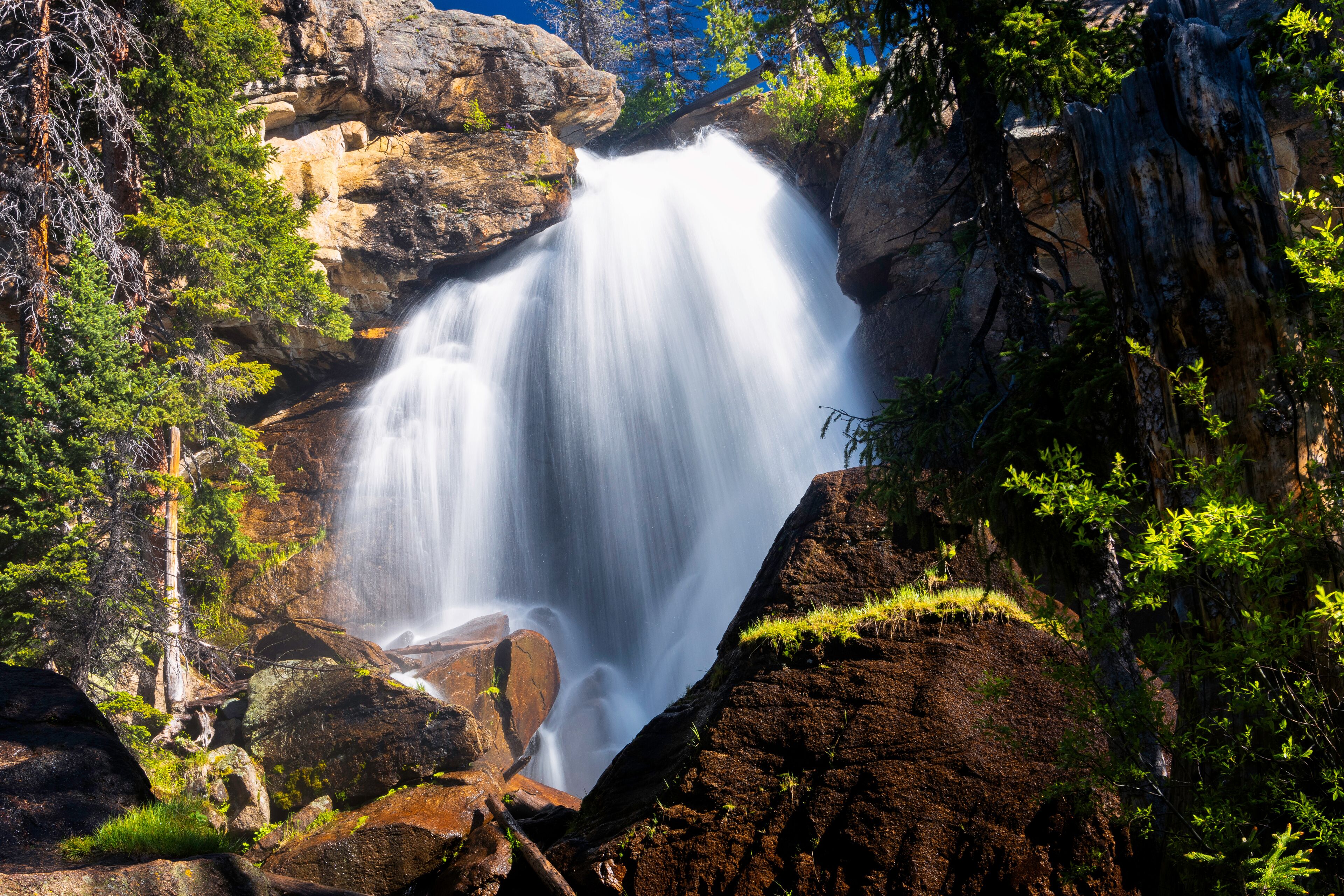 Powerful Mountain Waterfall