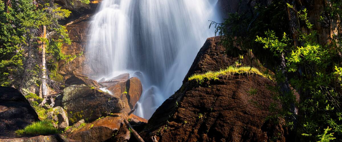 Powerful Mountain Waterfall
