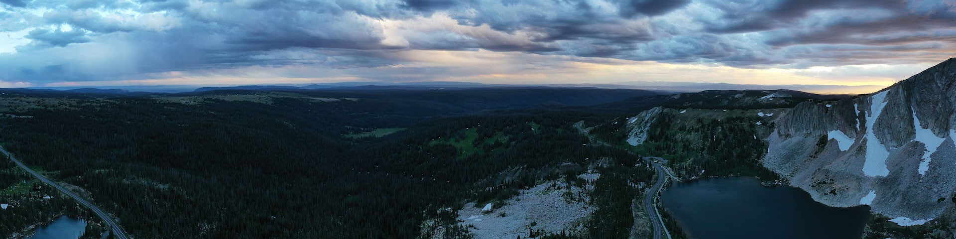 Pristine Sunset of medicine bow in the Rockies