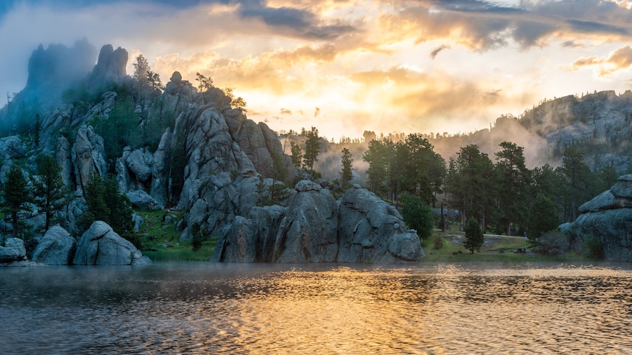 Sunrise from Sylvan Lake in Custer State Park - South Dakota
