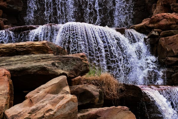 A scenic view of Wichita Falls in Lucy Park, Texas