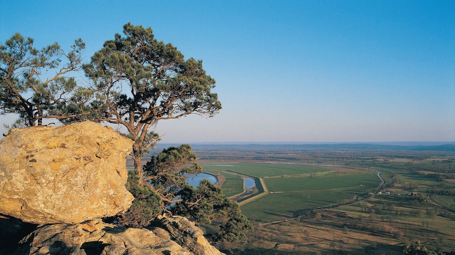 View from Petit Jean Mountain of surrounding countryside, Petit Jean State Park, Arkansas, USA